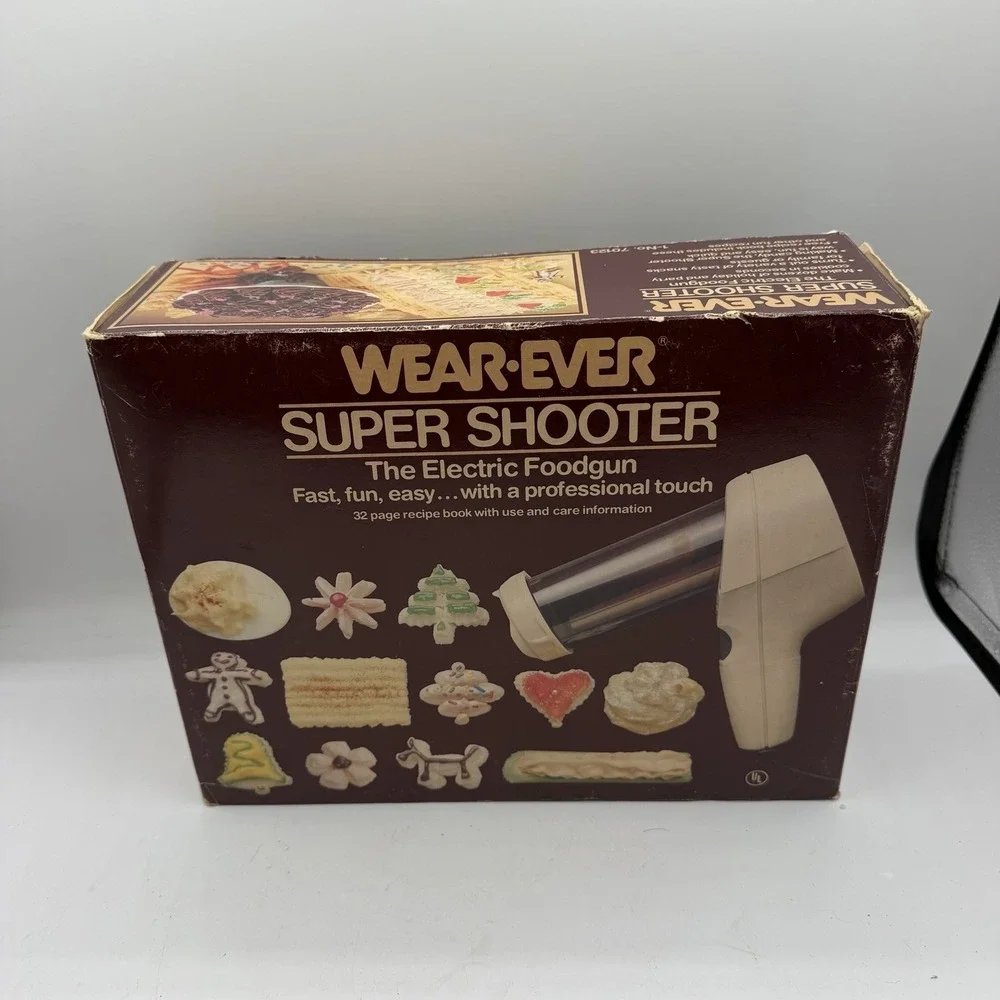 Vintage Wear-Ever Super Shooter 70123 Electric Cookie Press Food Gun - Tested